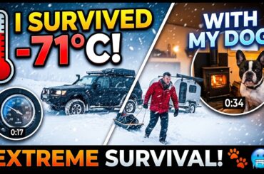 Living in a Tiny Trailer During a $ 71C $ Snowstorm  Extreme Survival