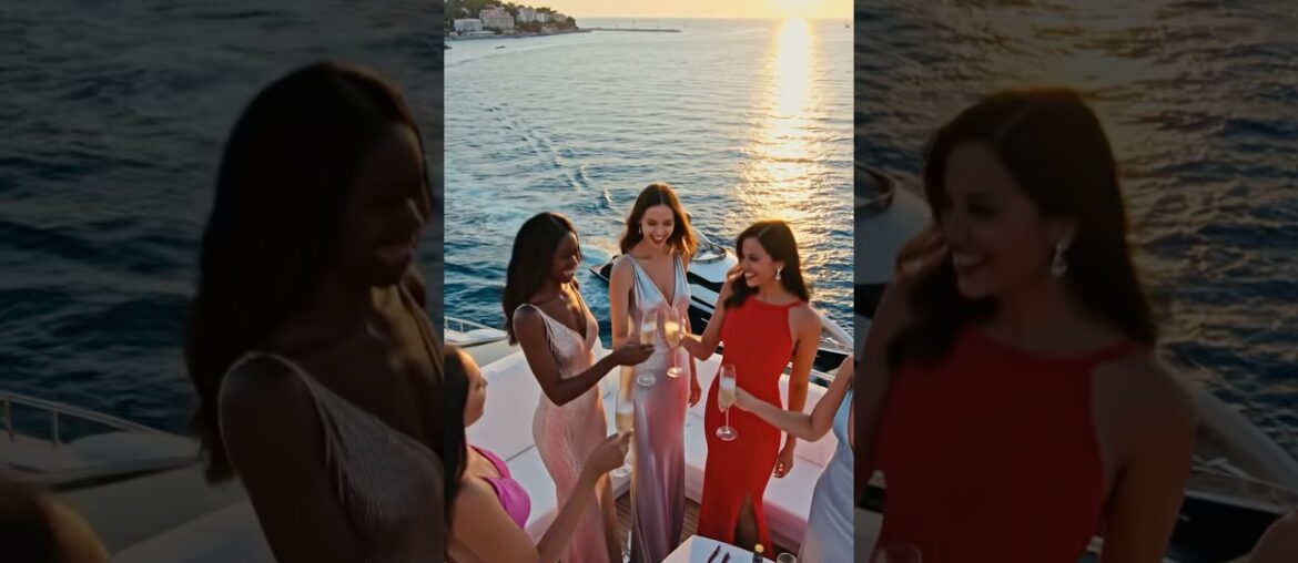Luxury Yacht Party in the French Riviera 🌅🥂 #Shorts