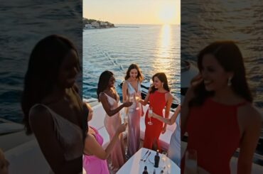 Luxury Yacht Party in the French Riviera 🌅🥂 #Shorts