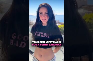 Your cute wifey makes you a crushed French sandwich!