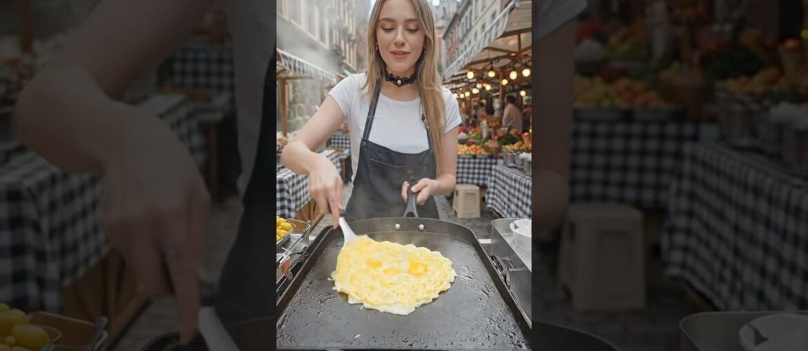 Fluffy Omelette Pattie Burger Street Food🥚💯 #food #streetfood #foodie #foodshorts