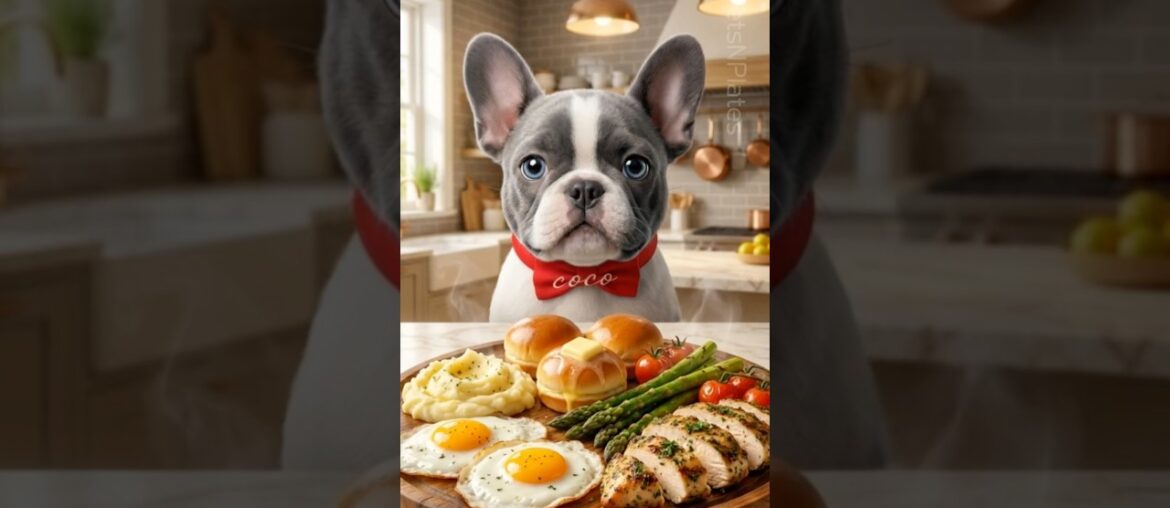 Coco’s Gourmet Brunch Platter ASMR 🍳🍗 Eating Sounds #Shorts #satisfying