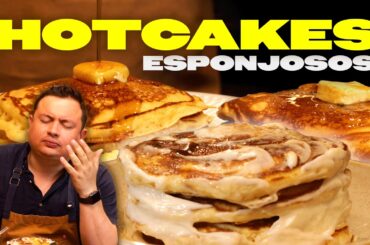 HOTCAKES de Cajita a GOURMET; muy ESPONJOSOS clasicos, con Blueberries y Cinnamon Roll 🥞