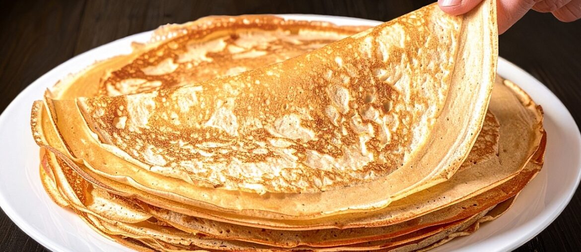 Erstaunliche Crêpes in 10 Minuten! Das Rezept meiner Oma für leckerste französische Pfannkuchen!