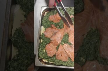 Creamy Salmon Spinach Lasagna 🤤  || Lasagnes au saumon et aux épinards 🐟🧀🌿