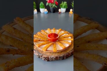 Crispy Leftover rice fries recipe #shorts #crispy #recipe #fries #leftover #easyrecipe #potato