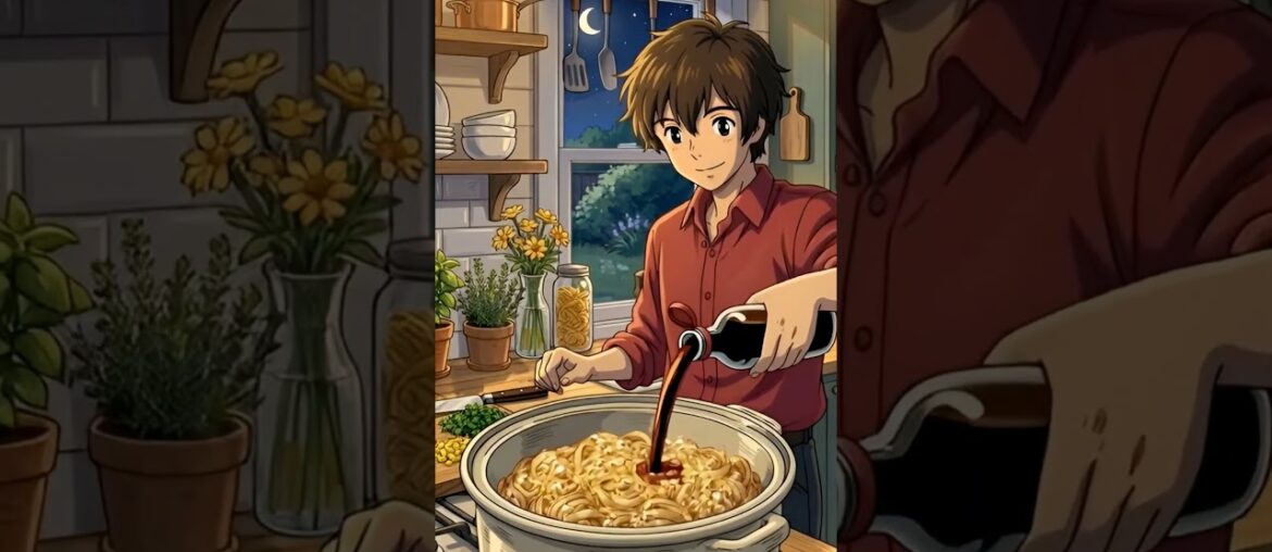 Ghibli Style French Onion Soup ASMR 🧅🧀 THE Cheese Pull!