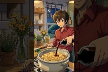 Ghibli Style French Onion Soup ASMR 🧅🧀 THE Cheese Pull!