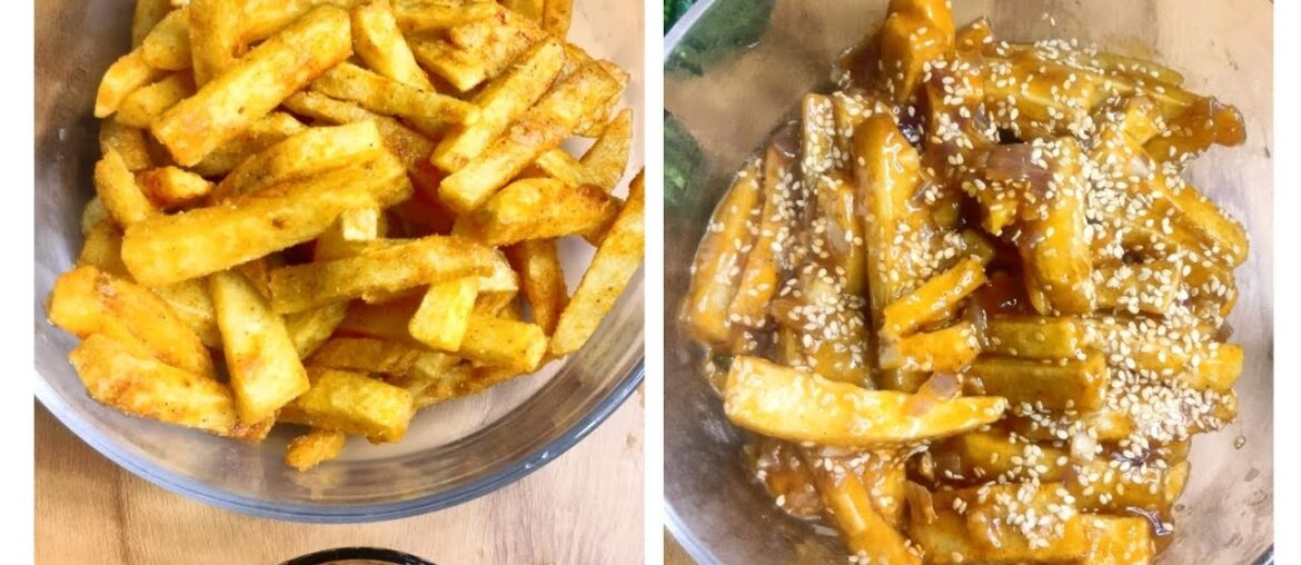 One video Two recipes | crispy french fries and spicy chilli potato recipe in one video