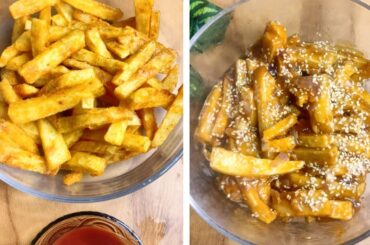 One video Two recipes | crispy french fries and spicy chilli potato recipe in one video