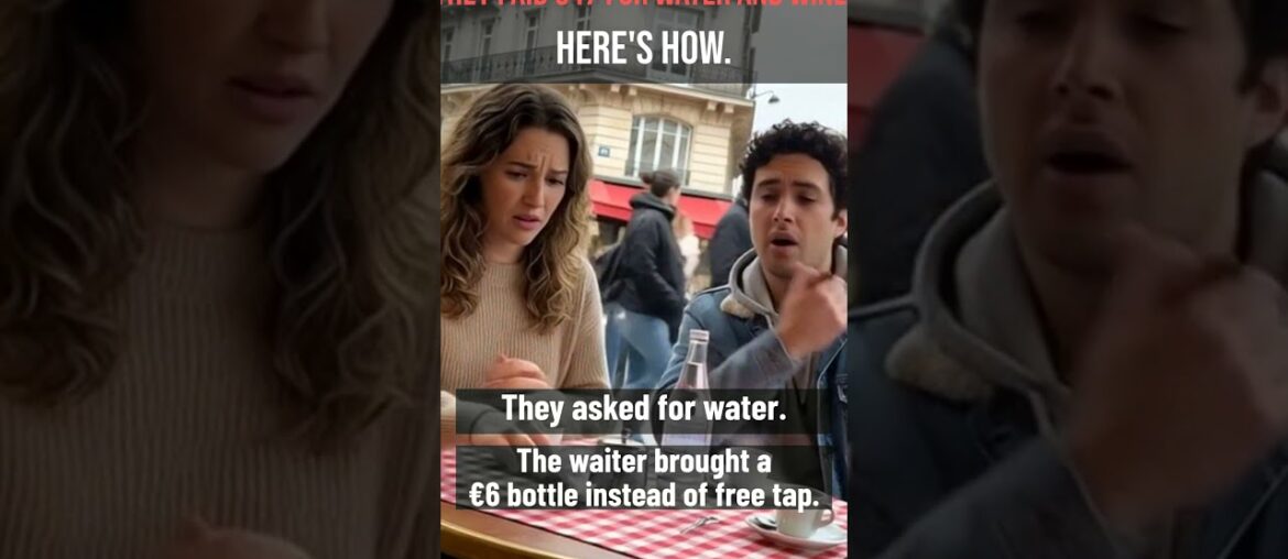 They Paid €47 for Water and Wine in Paris 🔴 #shorts #paris #traveltips #scam They Paid €47 for Water and Wine in Paris 🔴 #shorts #paris #traveltips #scam