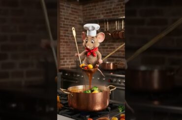 Little Chef #chef #wine #mouse #finedining #ratatouille #winelovers #cooking #animation #french