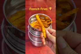 Just 1 spoon oil… perfect crispy French Fries! 🍟#shortsfeed #lunchideas #lunchbox