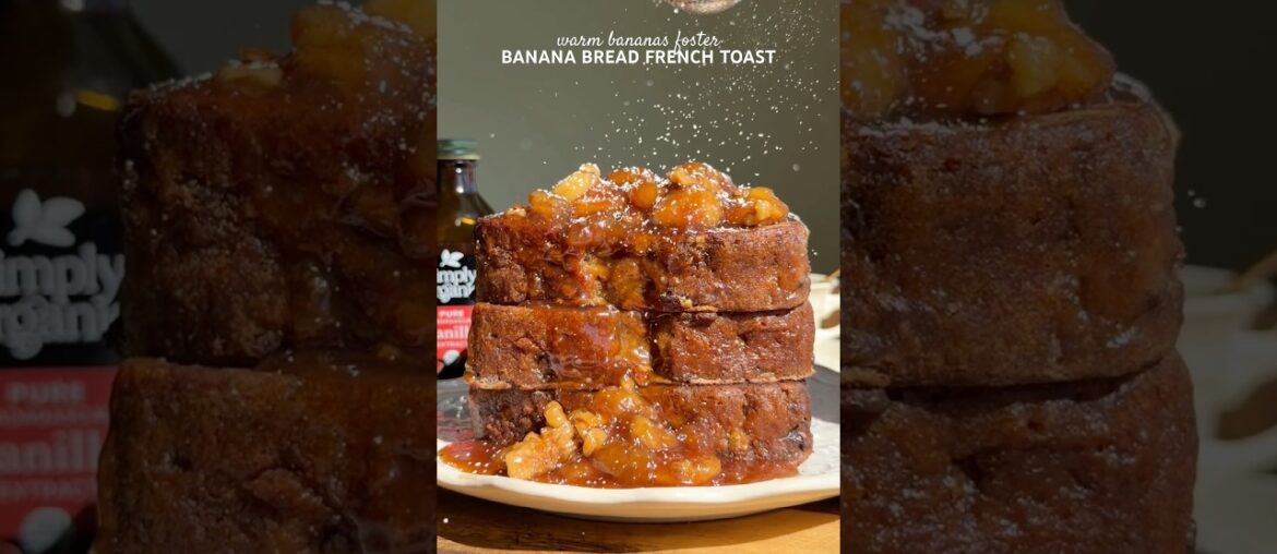 bananas foster banana bread french toast ☕️🤎 #recipe #bananabread #frenchtoast #breakfast #brunch