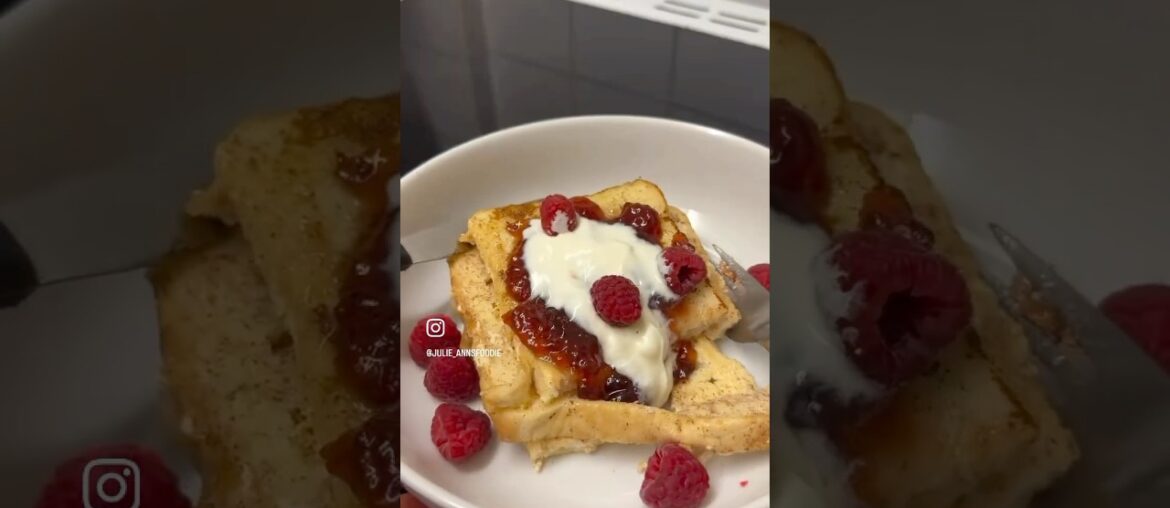 Strawberry Jam french toast #breakfast #recipes #cooking