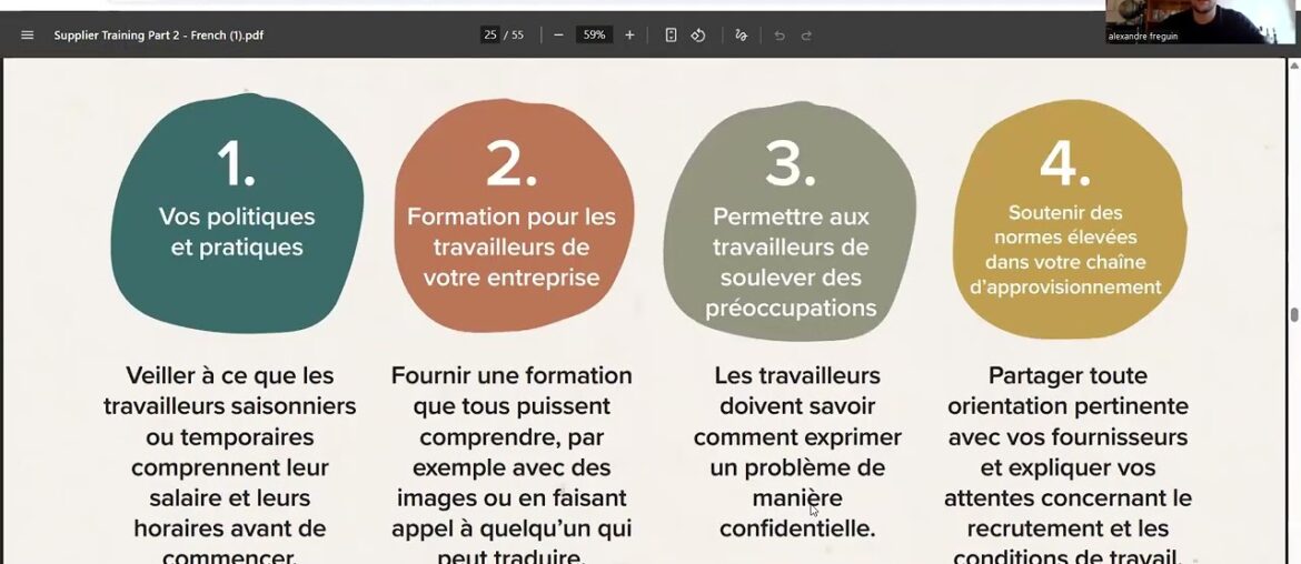 The Wine Society's Ethical Requirements – French training video Part 2