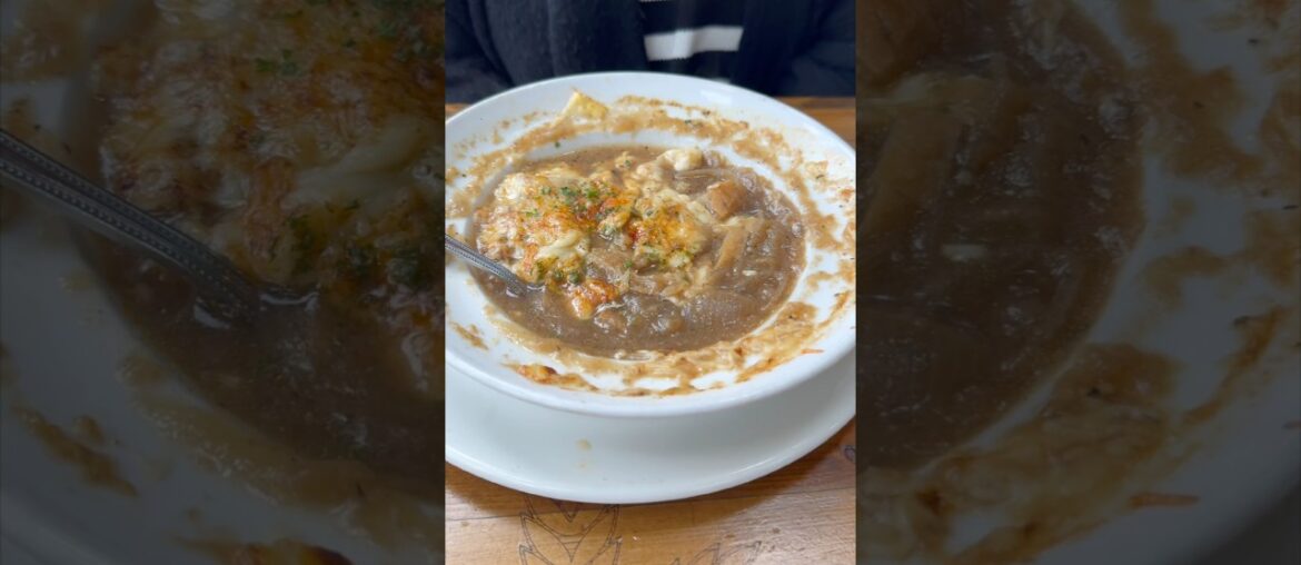 The Messiest French Onion Soup at La Provence, Lake Oswego Oregon