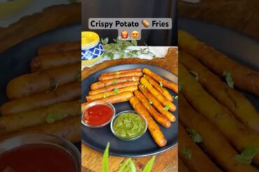 Extra Long Potato Fries 🍟 | Crispy French Fries Recipe #shorts #ytshorts #viralvideo