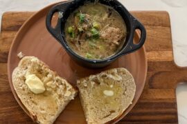 French Onion and Mushroom Soup, Scotcheroos, and Sourdough Bread!