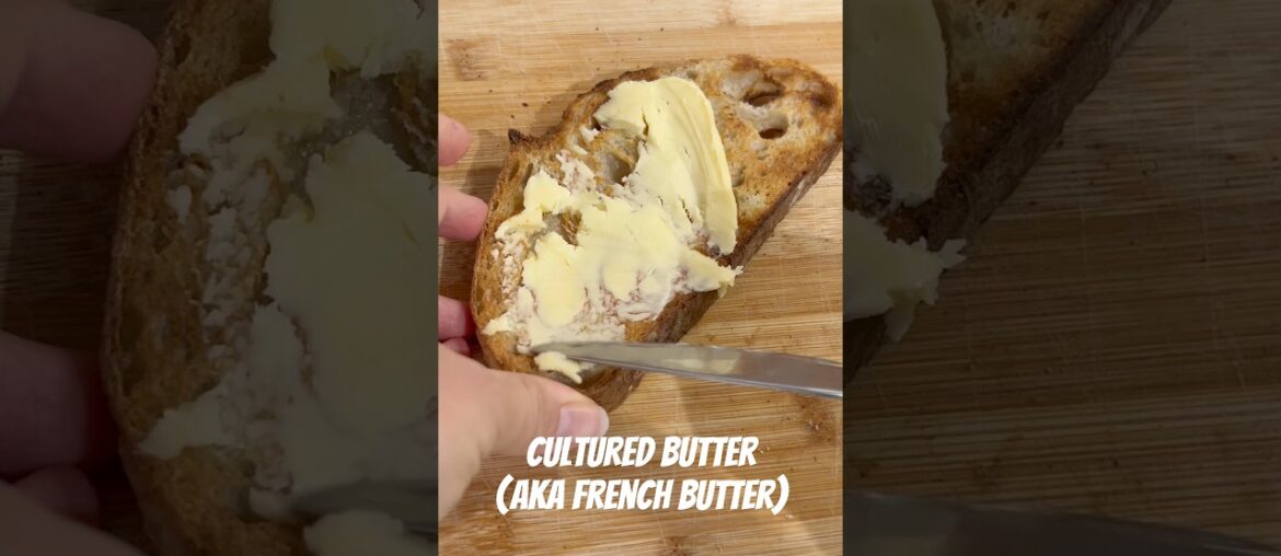 ‘FRENCH BUTTER’ ie cultured butter - recipe/method in description #frenchbutter #butter #sourdough