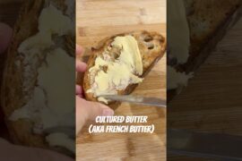 ‘FRENCH BUTTER’ ie cultured butter - recipe/method in description #frenchbutter #butter #sourdough