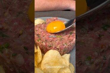 steak daging mentah dari prancis #tahukahkamu #food #visitkuliner #streetfood #kuliner #foodie