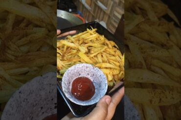 Day 63/100 zero oil french fries 🍟#food #trendingshorts #airfryer #recipe