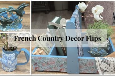 French Country Spring Decor DIY 🌿 Thrift Flips with Paint, Decoupage & Rustic Charm
