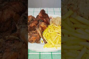 #Stewed rabbit With Bread Soup And French Fries