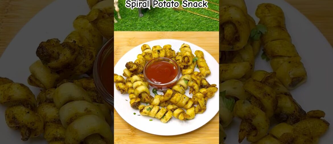 Spiral potato snacks | Evening snacks #shorts #recipe #snacks #samosa #potato #shortsfeed #trending