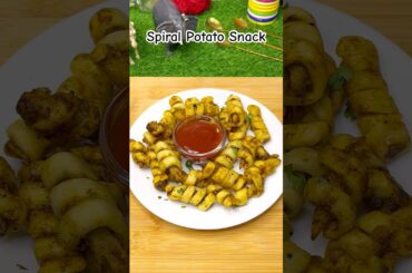 Spiral potato snacks | Evening snacks #shorts #recipe #snacks #samosa #potato #shortsfeed #trending