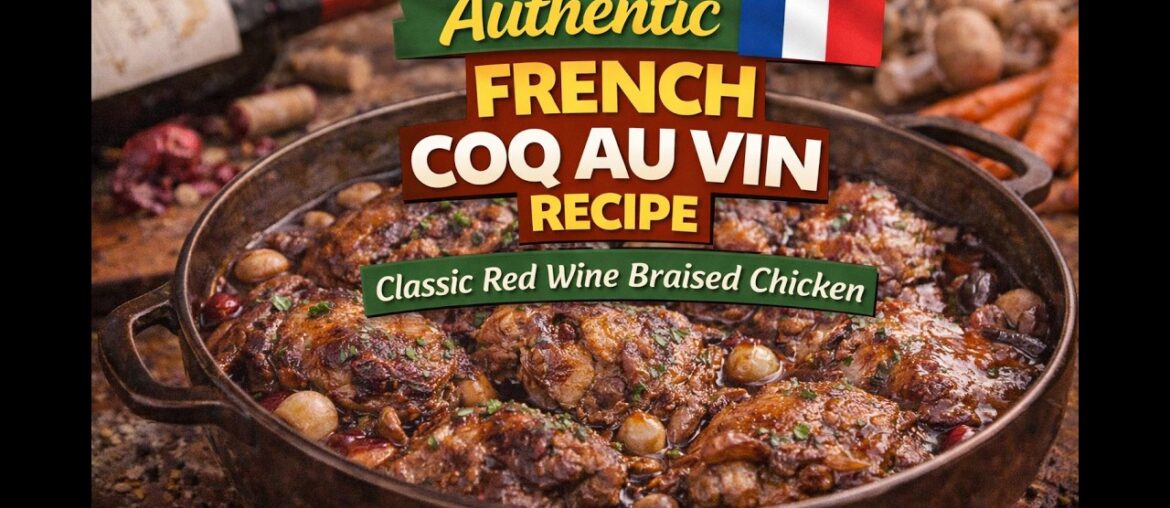 Authentic French Coq au Vin Recipe | Classic Red Wine Braised Chicken