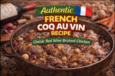 Authentic French Coq au Vin Recipe | Classic Red Wine Braised Chicken