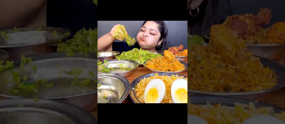ASMR EATING SPICY 🔥🥵 CHICKEN BIRIYANI #mukbang #eatingvideos #ytshorts #youtubeshorts