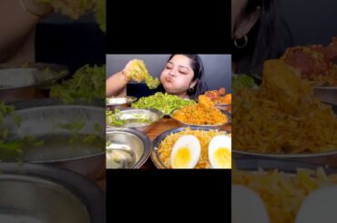 ASMR EATING SPICY 🔥🥵 CHICKEN BIRIYANI #mukbang #eatingvideos #ytshorts #youtubeshorts