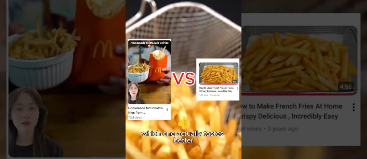 72,000,000 vs. 1,417 Views: Which French Fry Recipe is ACTUALLY Better? #food #cooking