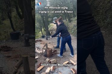 🇫🇷 🪵 American wifey cutting wood in France