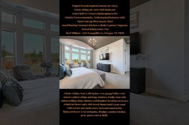 Elegant French Inspired Custom all on 1 story beauty on 1 acre with Backyard Resort in private area