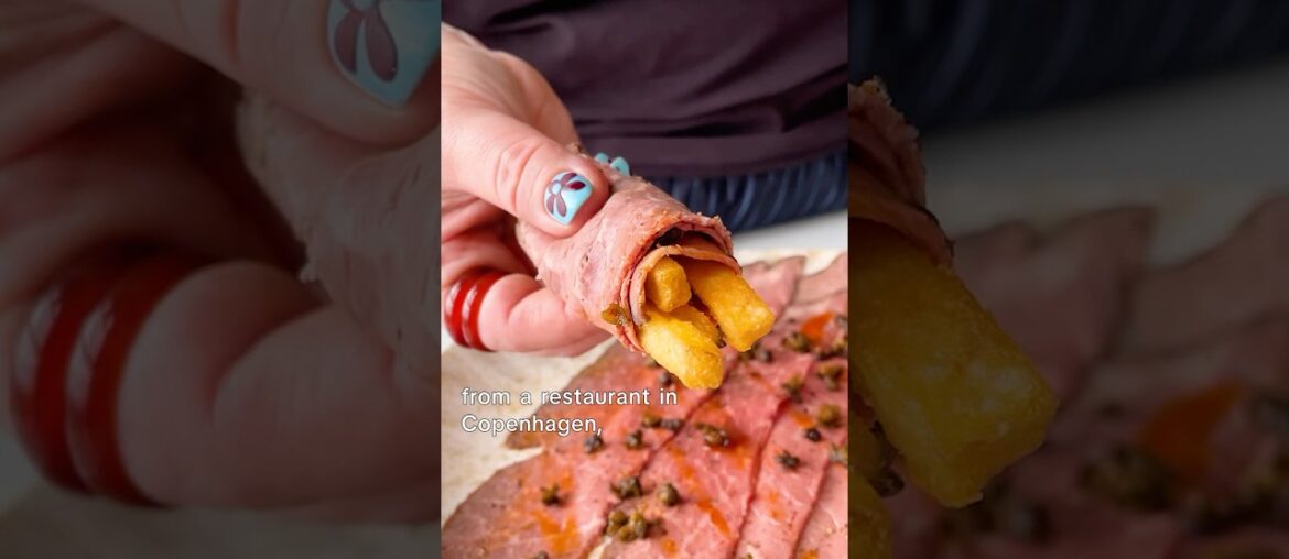 Friday night dinner plans? French fries rolled in Roast beef ✨