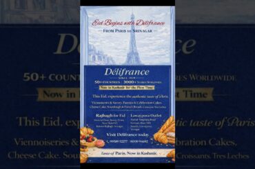 Taste Of Paris Now In Kashmir | Delifrance French Bakery