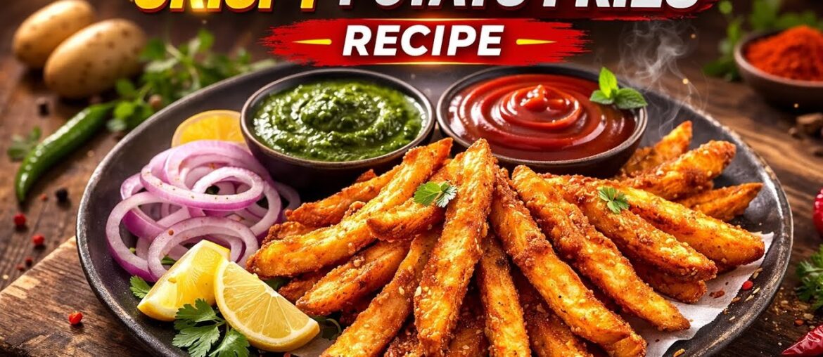 Crispy French Fries Recipe | 5 Minute Aloo Fries at Home 🌷Aloo pakora recipe #Tastyrecipeswithneha