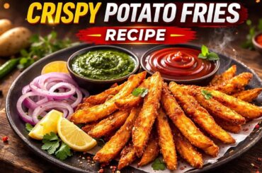 Crispy French Fries Recipe | 5 Minute Aloo Fries at Home 🌷Aloo pakora recipe #Tastyrecipeswithneha