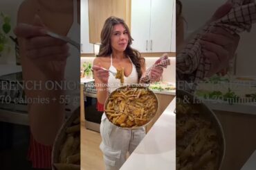 🧀🧅🍗 FRENCH ONION PASTA & CRISPY SCHNITZEL