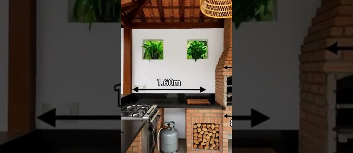 Área gourmet com churrasqueira #shorts