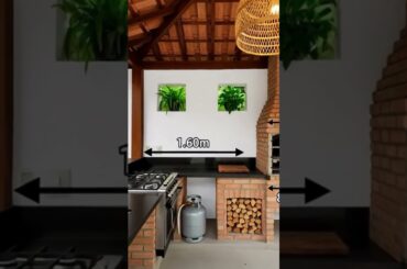 Área gourmet com churrasqueira #shorts