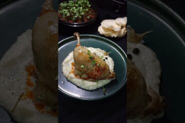 A perfect French confit chicken, crème chou-fleur. #food #frenchcuisine #shorts #easyrecipe #cooking