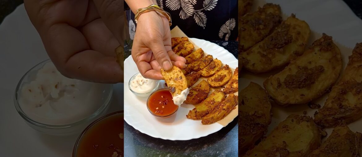 Crispy potato wedges in 2 minutes