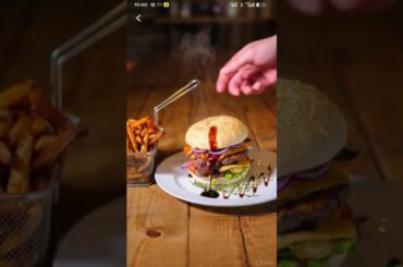 The Ultimate Sizzle: Gourmet Burger & Sweet Potato Fries​