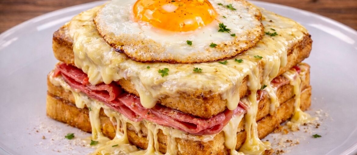 Easy Croque Madame Recipe – French Toast Sandwich with Egg