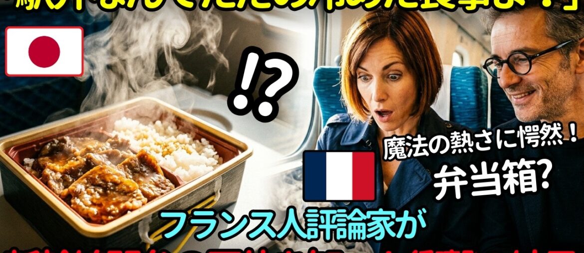 【海外の反応】「冷めた弁当なんてありえない！」単身赴任中の夫を訪ねてフランス人の美食家妻が娘と来日！初めて乗った新幹線で夫が勧めた駅弁の紐を引いた結果・・・まさかの体験に価値観崩壊！？